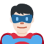 Man Superhero: Light Skin Tone emoji on X / Twitter