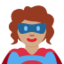 Heldin: mittlere Hautfarbe-Emoji auf X / Twitter