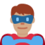 Man Superhero: Medium Skin Tone emoji on X / Twitter