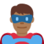 Man Superhero: Medium-Dark Skin Tone emoji on X / Twitter