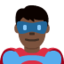 Man Superhero: Dark Skin Tone emoji on X / Twitter