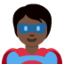 Emoji Adiwira: ton kulit gelap pada X / Twitter