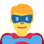 Man Superhero emoji on X / Twitter