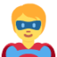X / Twitter üzerinde Süper kahraman emojisi