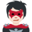 Emoji Ketua penjahat: ton kulit cerah pada X / Twitter