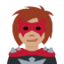 Emoji Ketua penjahat wanita: ton kulit sederhana pada X / Twitter