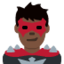 Man Supervillain: Dark Skin Tone emoji on X / Twitter