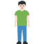 Emoji Uomo in piedi: carnagione chiara su X / Twitter