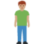 Stehender Mann: mittlere Hautfarbe-Emoji auf X / Twitter