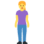 Emoji Donna in piedi su X / Twitter