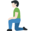 Man Kneeling: Light Skin Tone emoji on X / Twitter