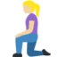 Woman Kneeling: Medium-Light Skin Tone emoji on X / Twitter