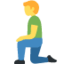 Man Kneeling emoji on X / Twitter