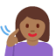 Deaf Woman: Medium-Dark Skin Tone emoji on X / Twitter