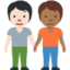 People Holding Hands: Light Skin Tone, Medium-Dark Skin Tone emoji on X / Twitter