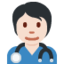 Arzt/Ärztin: helle Hautfarbe-Emoji auf X / Twitter