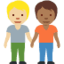 People Holding Hands: Medium-Light Skin Tone, Medium-Dark Skin Tone emoji on X / Twitter