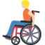 Person in manuellem Rollstuhl: mittelhelle Hautfarbe-Emoji auf X / Twitter