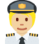 Pilot: Medium-Light Skin Tone emoji on X / Twitter