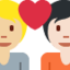 情侣: 成人成人中等-浅肤色较浅肤色 表情符号在 X / Twitter 上的样子