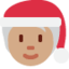 Emoji Orang claus: ton kulit sederhana pada X / Twitter