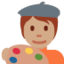 Emoji Artis: ton kulit sederhana pada X / Twitter