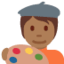 Emoji Artista: carnagione abbastanza scura su X / Twitter