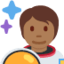 Emoji Astronauta: pele morena escura no X / Twitter