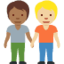People Holding Hands: Medium-Dark Skin Tone, Medium-Light Skin Tone emoji on X / Twitter