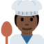 Emoji Tukang masak: ton kulit gelap pada X / Twitter