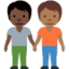 People Holding Hands: Dark Skin Tone, Medium-Dark Skin Tone emoji on X / Twitter