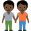 X / Twitter üzerinde El ele tutuşan insanlar: koyu cilt tonu emojisi