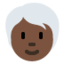 Person: Dark Skin Tone, White Hair emoji on X / Twitter