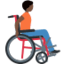 X / Twitter での 手動式車椅子の人: 濃い肌色 右向き 絵文字