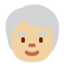 Older Person: Medium-Light Skin Tone emoji on X / Twitter