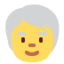 Emoji Persona anziana su X / Twitter