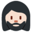 Emoji Wanita: ton kulit cerah dan janggut pada X / Twitter