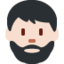 Emoji Lelaki: ton kulit cerah dan janggut pada X / Twitter