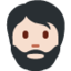 Emoji Orang: ton kulit cerah dan janggut pada X / Twitter