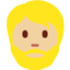 Person: Medium-Light Skin Tone, Beard emoji on X / Twitter
