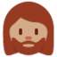 Emoji Mulher: pele morena e barba no X / Twitter