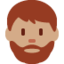 Man: Medium Skin Tone, Beard emoji on X / Twitter