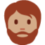 Person: Medium Skin Tone, Beard emoji on X / Twitter