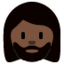 Woman: Dark Skin Tone, Beard emoji on X / Twitter