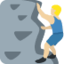 Emoji Scalatore: carnagione abbastanza chiara su X / Twitter