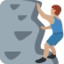 Emoji Lelaki mendaki: ton kulit sederhana pada X / Twitter