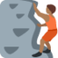Emoji Orang mendaki: ton kulit sederhana gelap pada X / Twitter