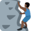 Emoji Lelaki mendaki: ton kulit gelap pada X / Twitter