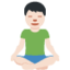 Man in Lotus Position: Light Skin Tone emoji on X / Twitter