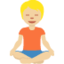 Person in Lotus Position: Medium-Light Skin Tone emoji on X / Twitter